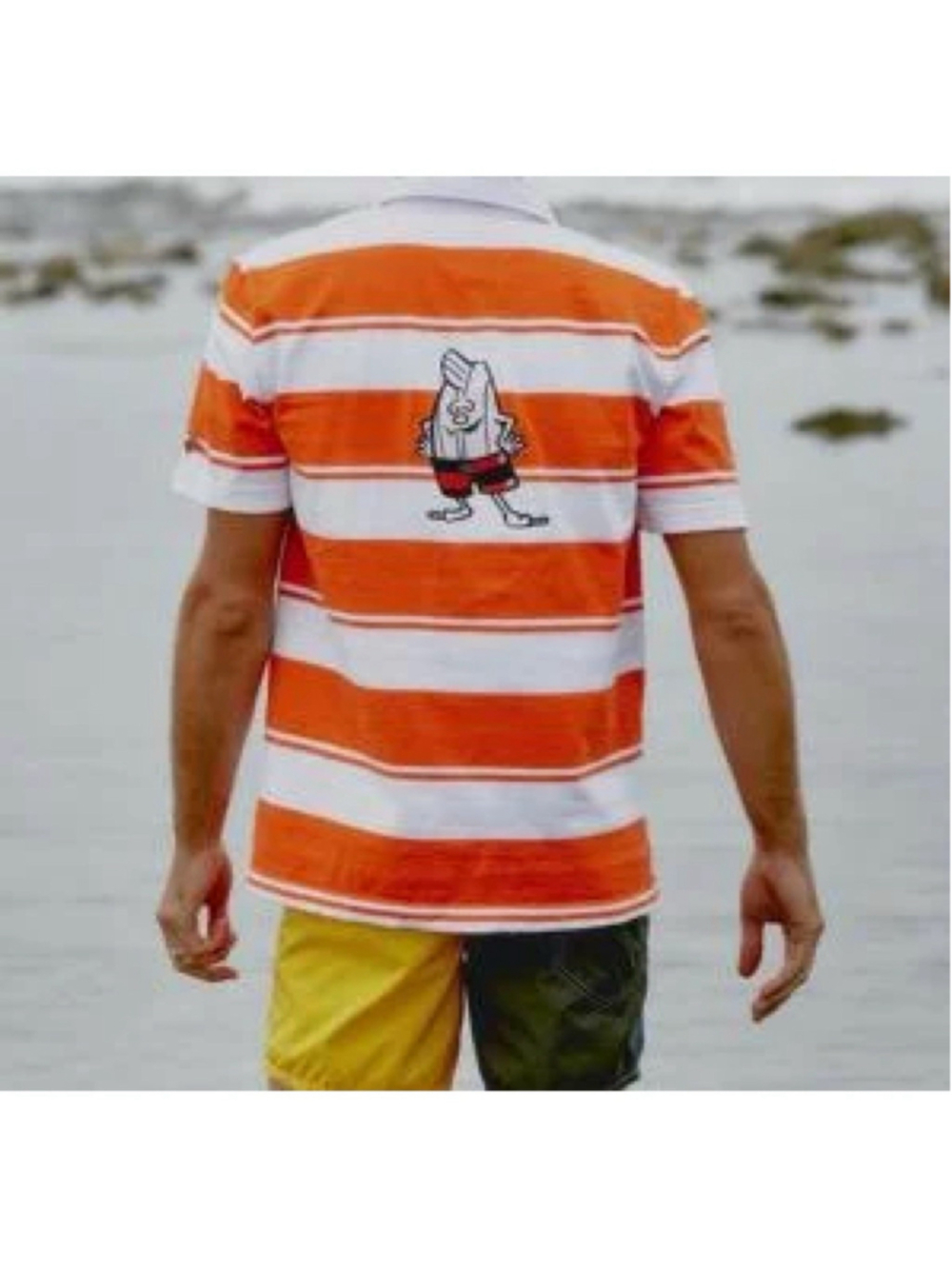NOAH X Birdwell Beach Britches Rugby Polo Shirt Men’s XL Striped